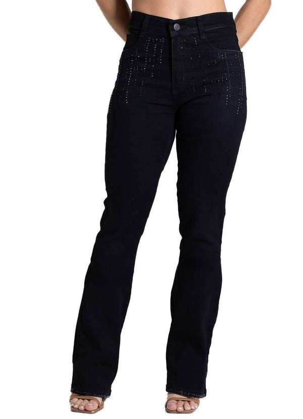 Sawary - Calça Sarja Sawary Boot Cut - 282226 Preto