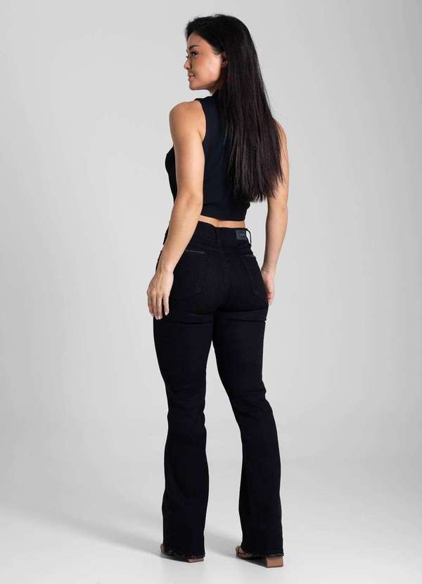 Sawary - Calça Sarja Sawary Boot Cut - 282226 Preto 4