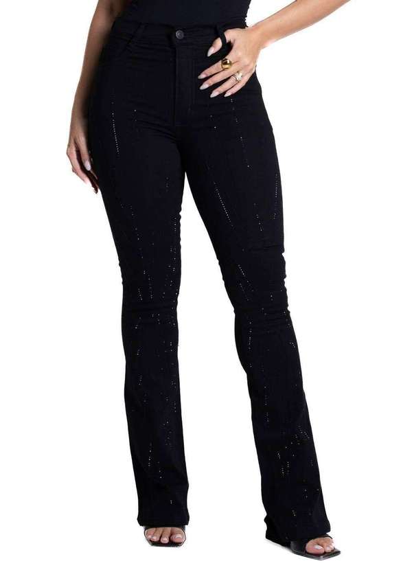 Sawary - Calça Sarja Sawary Boot Cut - 282441 Preto