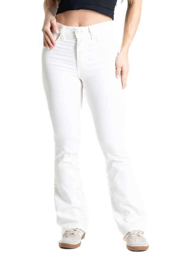 Sawary - Calça Sarja Sawary Boot Cut Petit - 280857 Bege