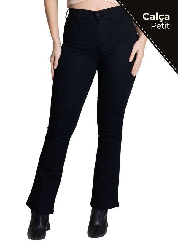 Sawary - Calça Sarja Sawary Boot Cut Petit - 277726 Preto