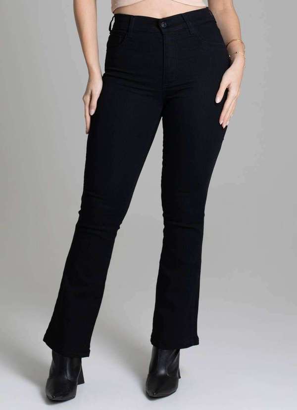 Sawary - Calça Sarja Sawary Boot Cut Petit - 277726 Preto 5