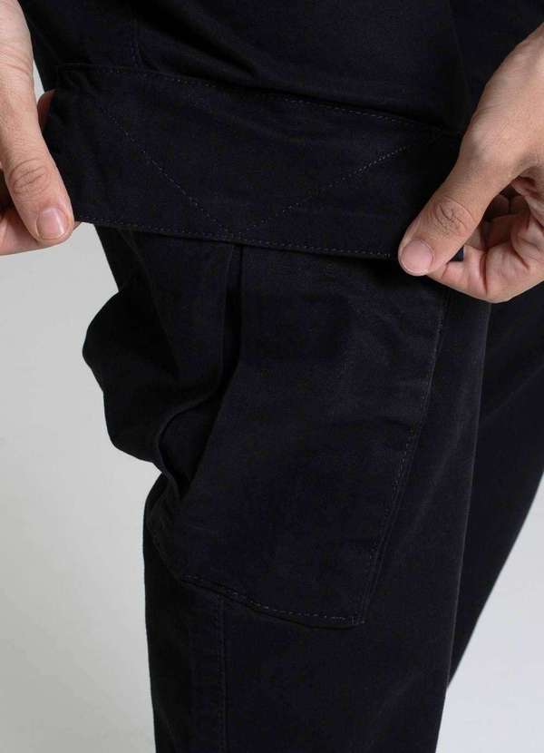 Sawary - Calça Sarja Sawary Cargo - 278182 Preto 5
