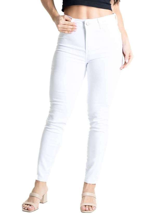Sawary - Calça Sarja Sawary Cigarrete - 280860 Branco