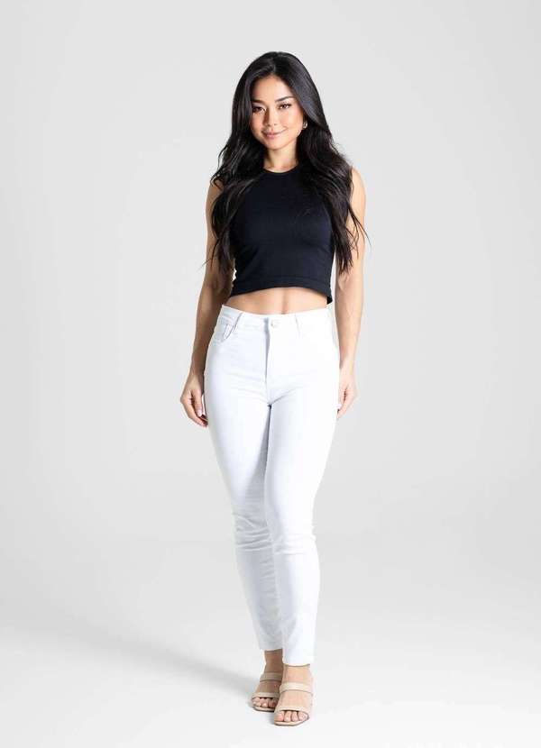 Sawary - Calça Sarja Sawary Cigarrete - 280860 Branco 2