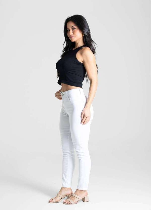Sawary - Calça Sarja Sawary Cigarrete - 280860 Branco 3