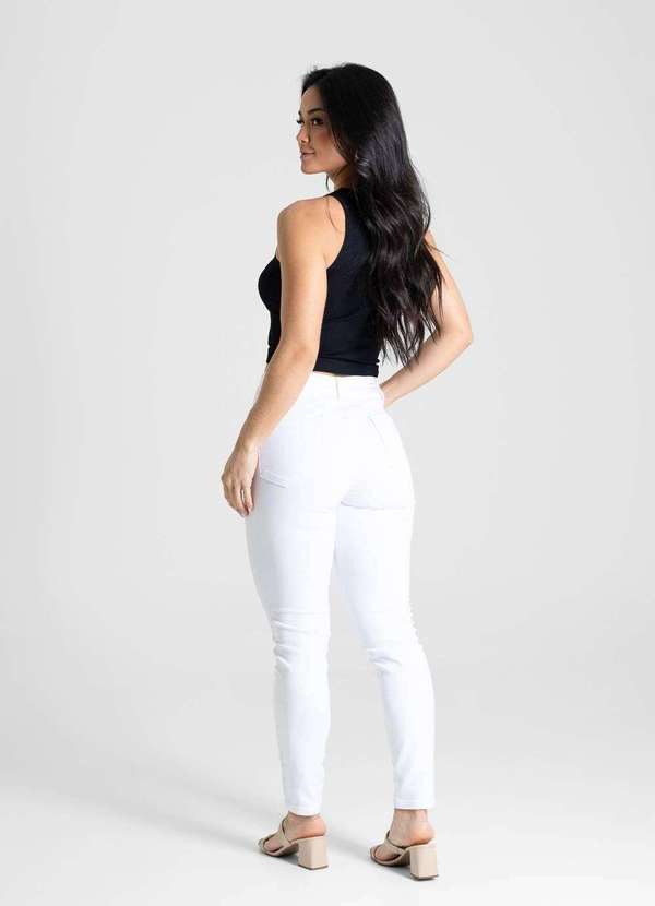 Sawary - Calça Sarja Sawary Cigarrete - 280860 Branco 4