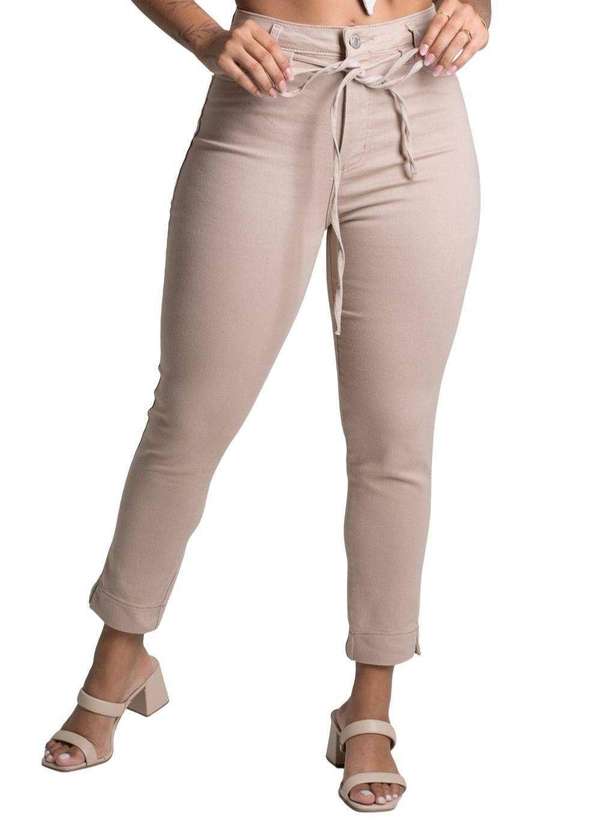 Sawary - Calça Sarja Sawary Cropped - 275180 Bege