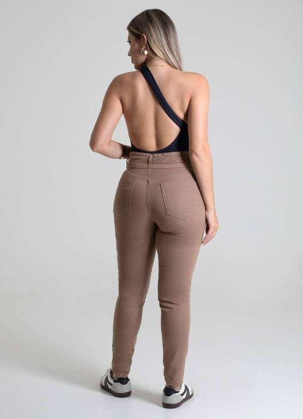 Sawary - Calça Sarja Sawary Cropped - 276196 Bege 4