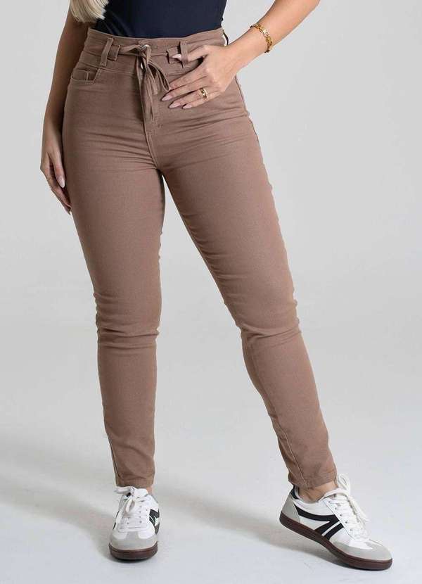 Sawary - Calça Sarja Sawary Cropped - 276196 Bege 5
