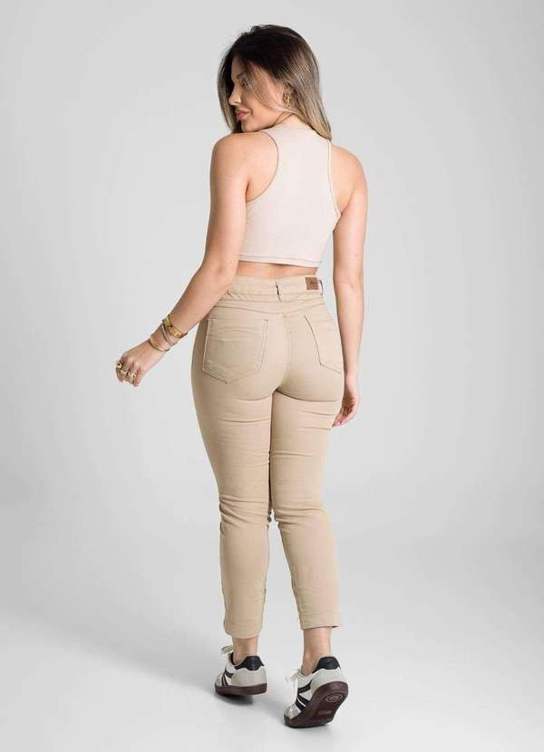 Sawary - Calça Sarja Sawary Cropped - 281686 Amarelo 4