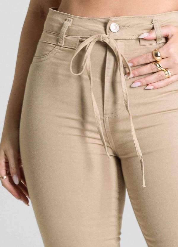 Sawary - Calça Sarja Sawary Cropped - 281686 Amarelo 5