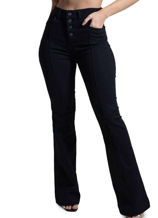 Sawary - Calça Sarja Sawary Flare - 269985 Preto
