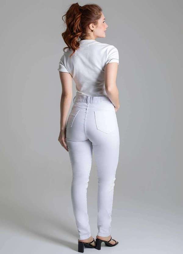 Sawary - Calça Sarja Sawary Hot Pants - 279009 Branco 4