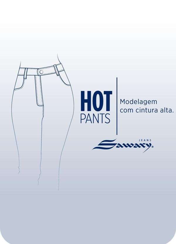 Sawary - Calça Sarja Sawary Hot Pants Bege 8