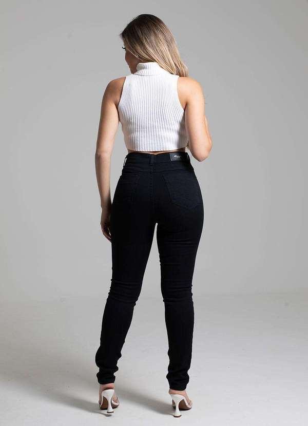 Sawary - Calça Sarja Sawary Hot Pants - 263832 Preto 5