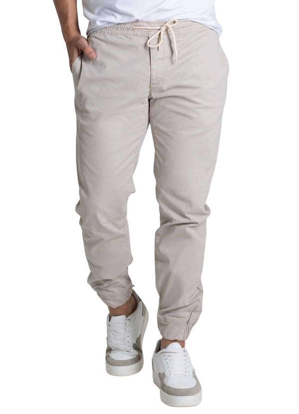 Sawary - Calça Sarja Sawary Jogger - 279497 Bege