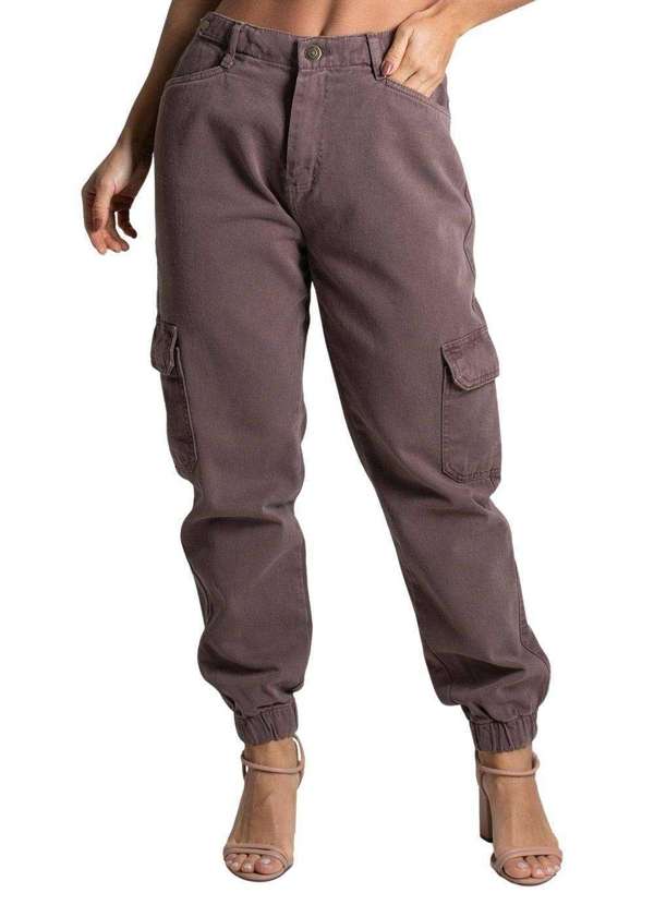 Sawary - Calça Sarja Sawary Jogger - 277146 Marrom