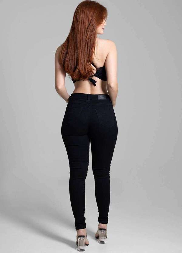 Sawary - Calça Sarja Sawary Levanta Bumbum - 270335 Preto 4