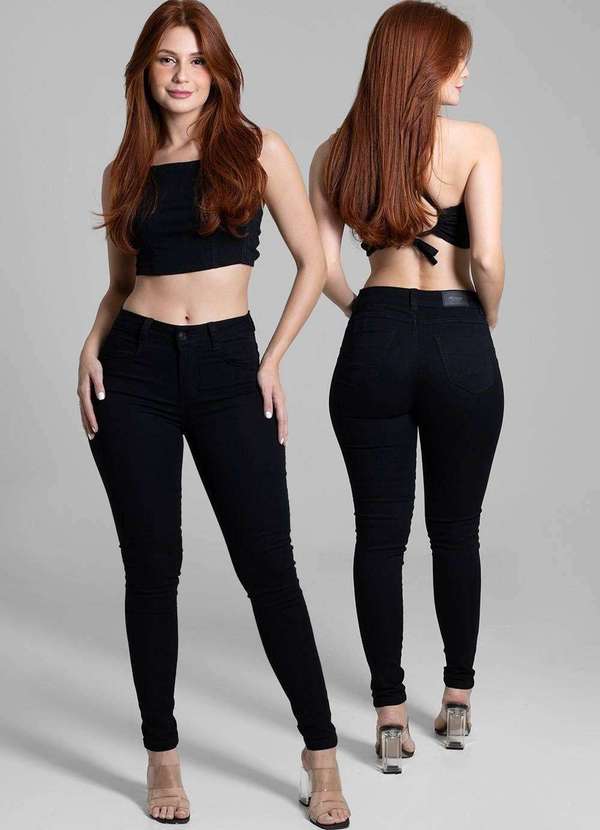 Sawary - Calça Sarja Sawary Levanta Bumbum - 270335 Preto 6