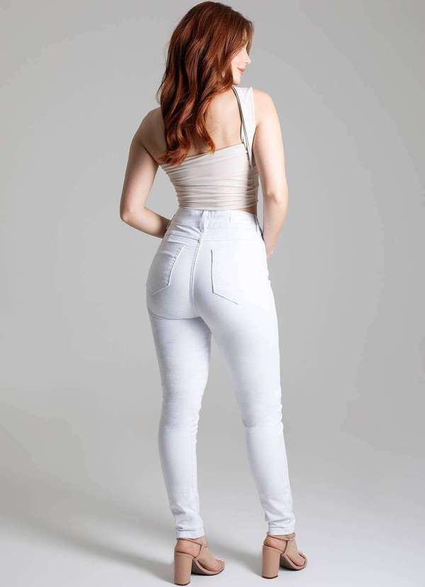 Sawary - Calça Sarja Sawary Levanta Bumbum - 275911 Branco 4