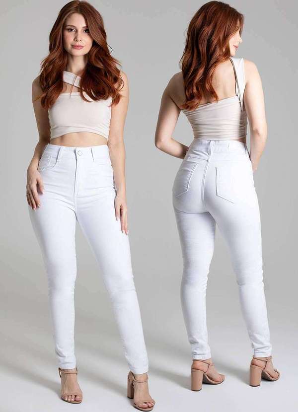 Sawary - Calça Sarja Sawary Levanta Bumbum - 275911 Branco 6