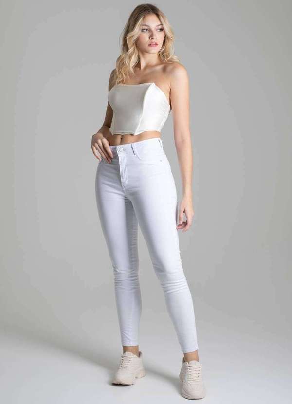 Sawary - Calça Sarja Sawary Levanta Bumbum - 276161 Branco 2