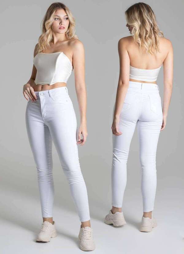 Sawary - Calça Sarja Sawary Levanta Bumbum - 276161 Branco 6
