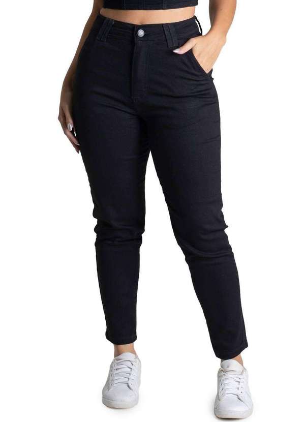 Sawary - Calça Sarja Sawary Mom Preto