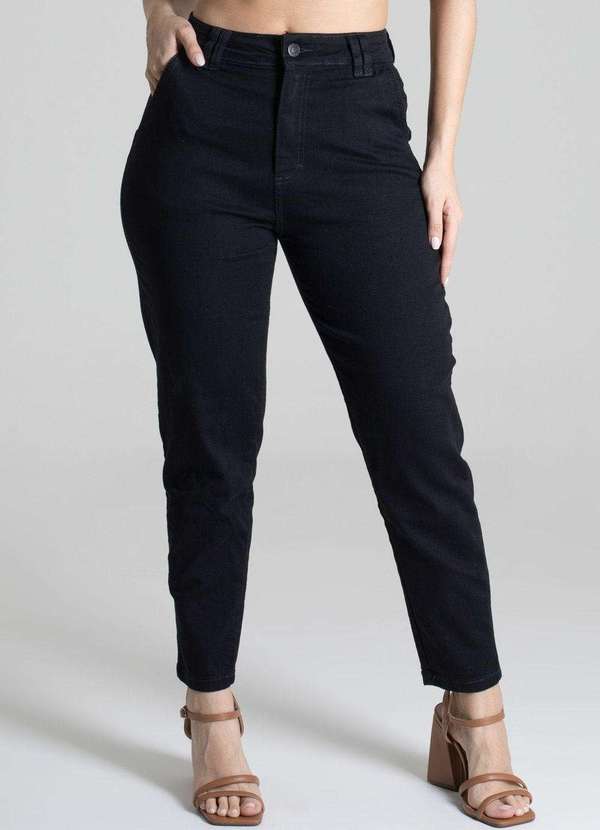 Sawary - Calça Sarja Sawary Mom - 275285 Preto 5