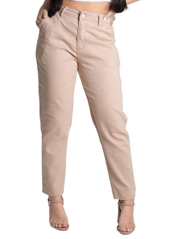 Sawary - Calça Sarja Sawary Mom - 276920 Bege