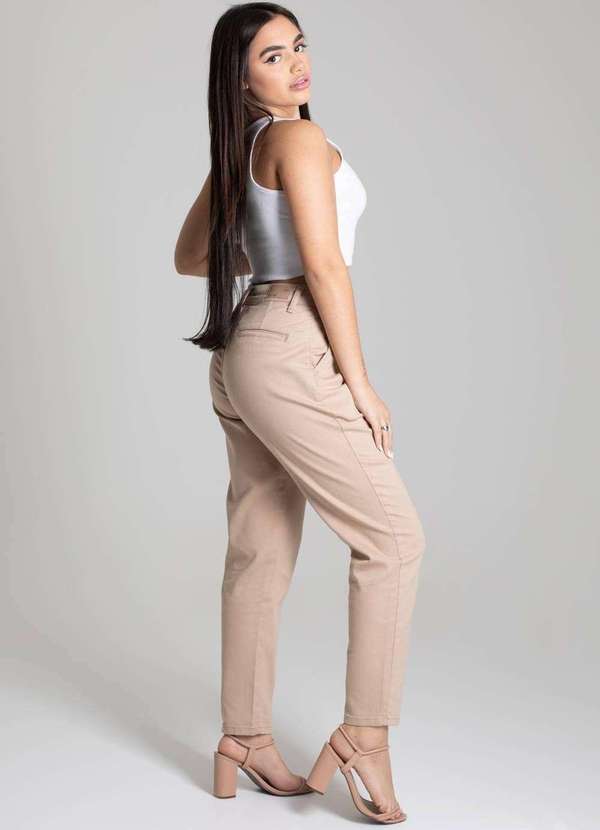 Sawary - Calça Sarja Sawary Mom - 276920 Bege 3