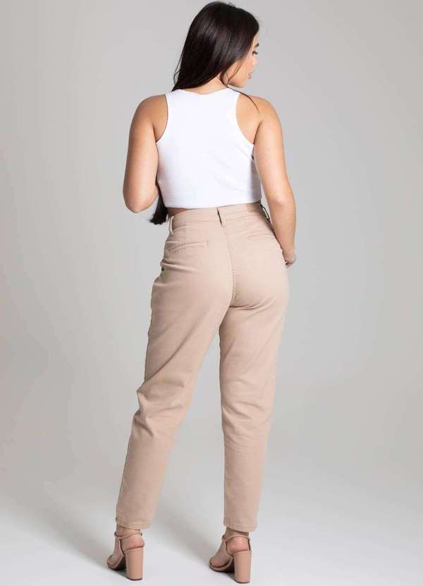 Sawary - Calça Sarja Sawary Mom - 276920 Bege 4