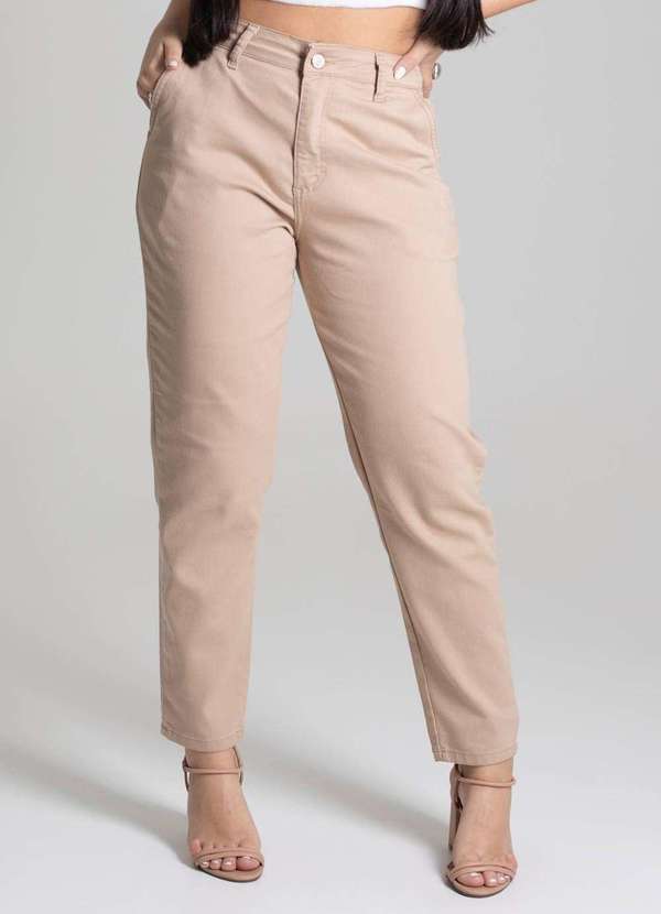 Sawary - Calça Sarja Sawary Mom - 276920 Bege 5