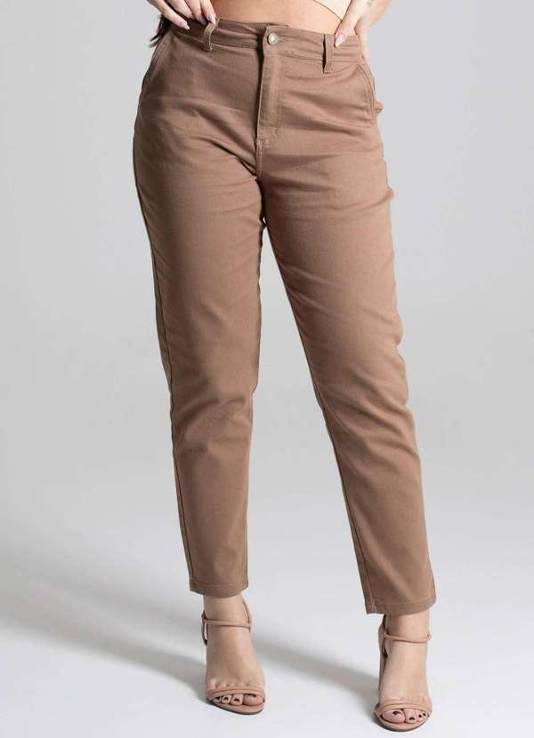 Sawary - Calça Sarja Sawary Mom - 277483 Marrom 5