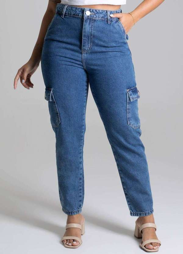 Sawary - Calça Sarja Sawary Mom - 277959 Azul 6