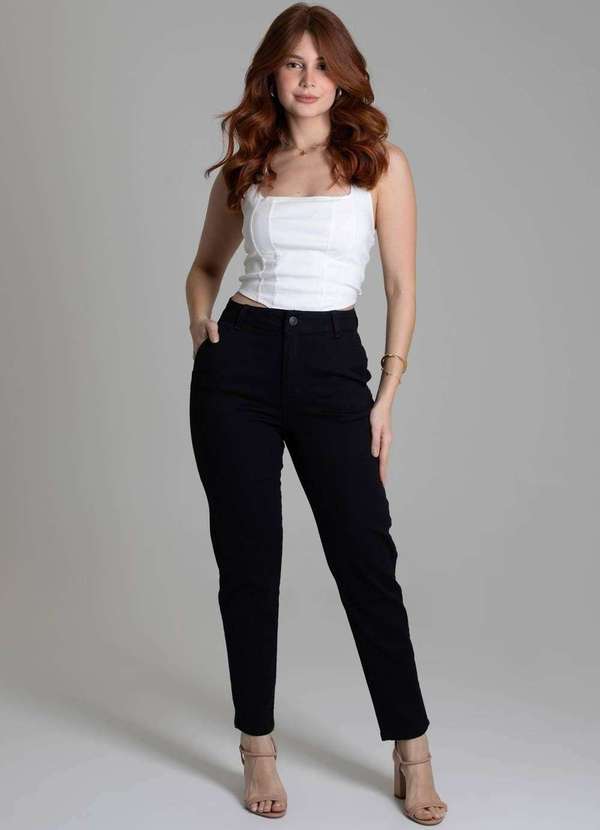 Sawary - Calça Sarja Sawary Mom - 278145 Preto 2