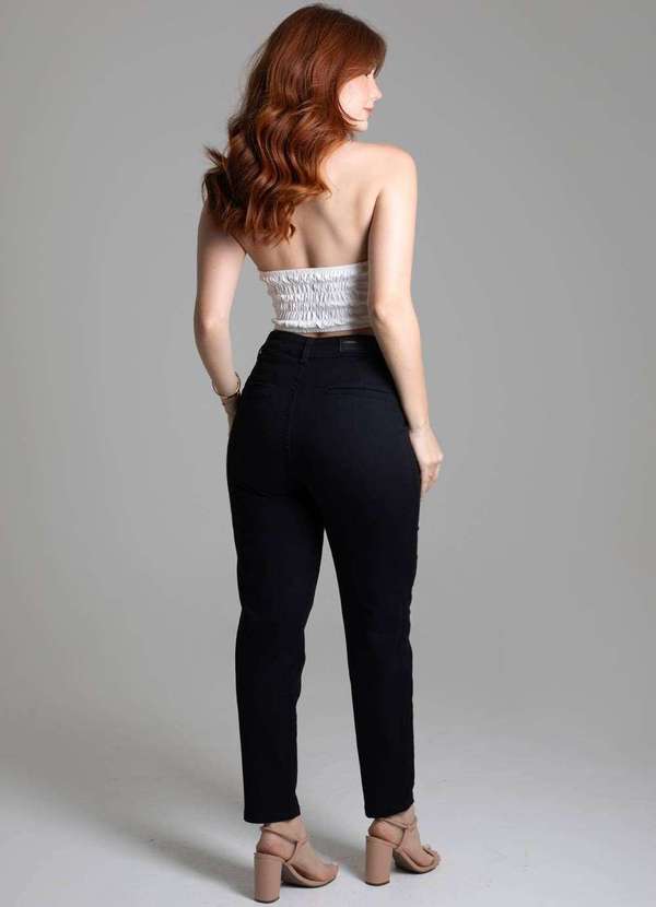 Sawary - Calça Sarja Sawary Mom - 278145 Preto 4