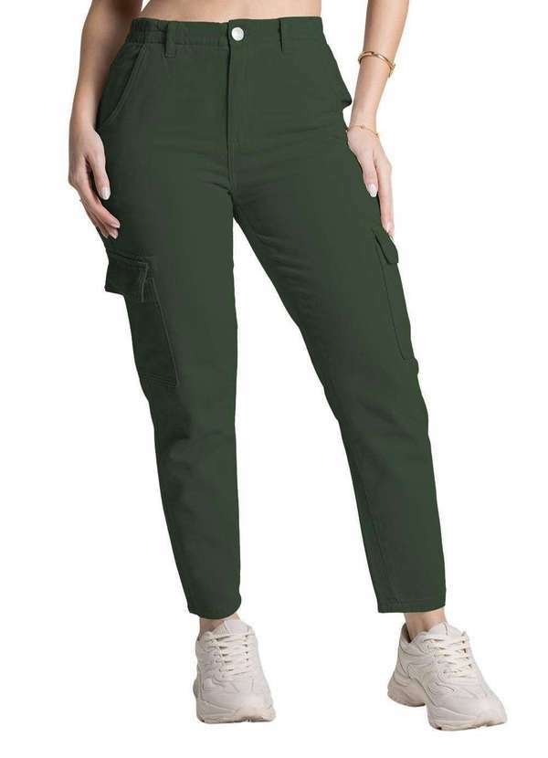 Sawary - Calça Sarja Sawary Mom - 279457 Verde