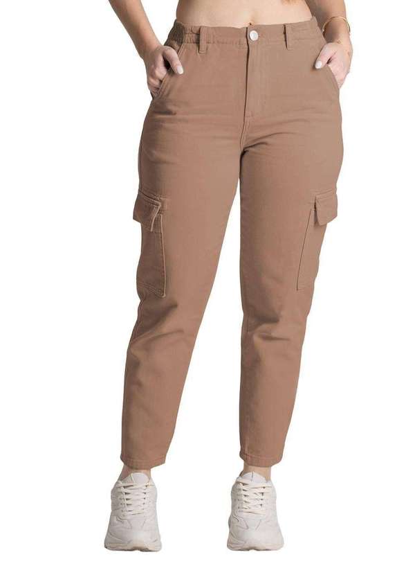 Sawary - Calça Sarja Sawary Mom - 279458 Marrom