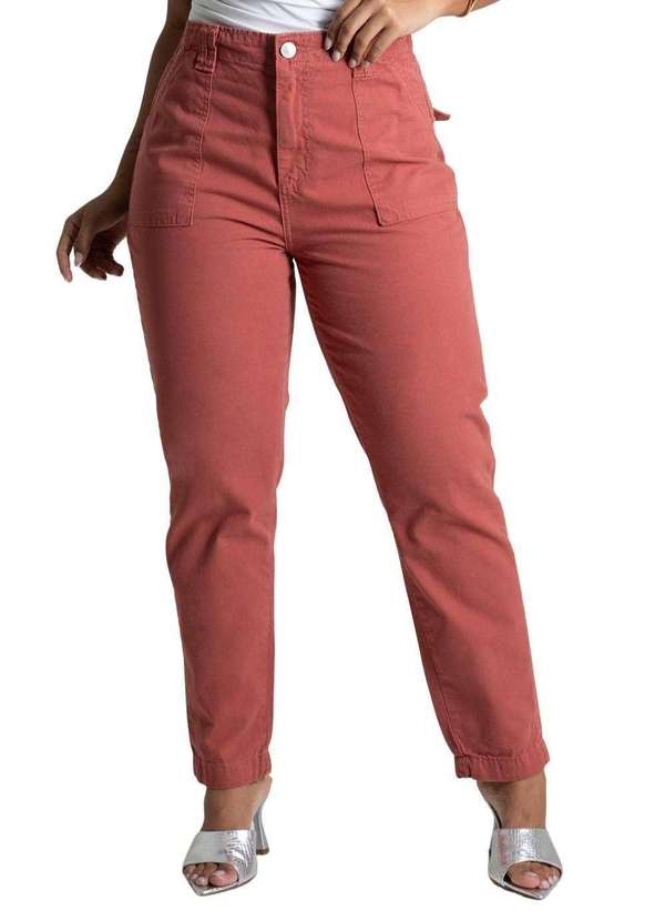 Sawary - Calça Sarja Sawary Mom - 279628 Vermelho