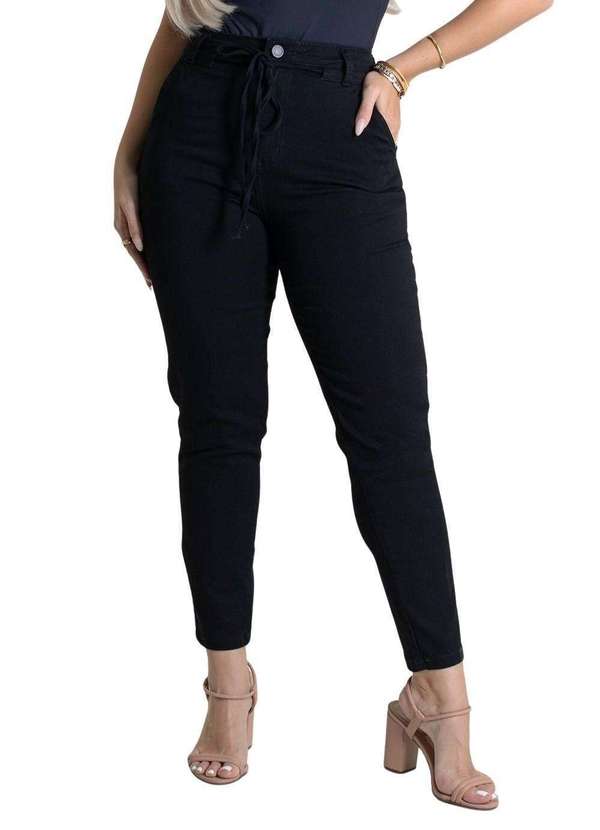 Sawary - Calça Sarja Sawary Mom - 279756 Preto