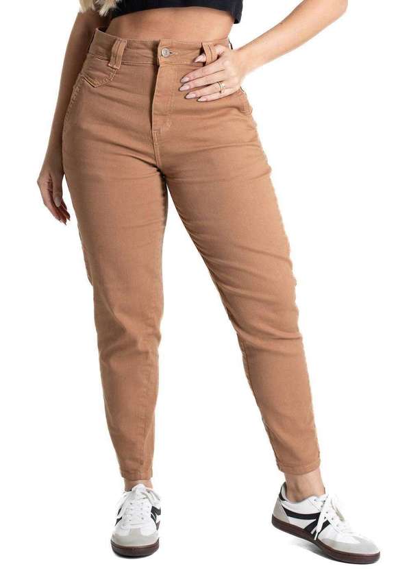 Sawary - Calça Sarja Sawary Mom - 281155 Marrom