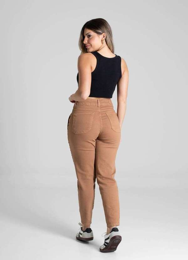 Sawary - Calça Sarja Sawary Mom - 281155 Marrom 4