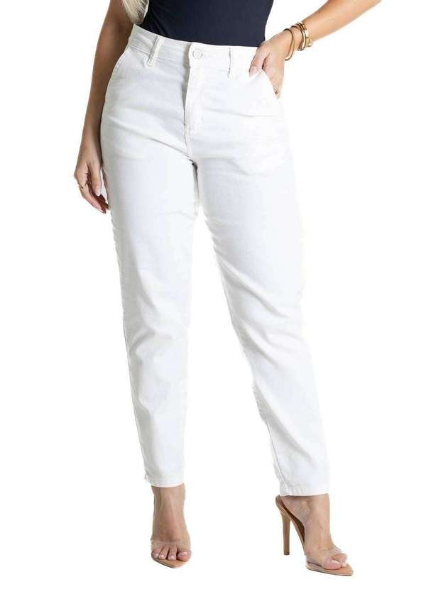 Sawary - Calça Sarja Sawary Mom - 281312 Bege