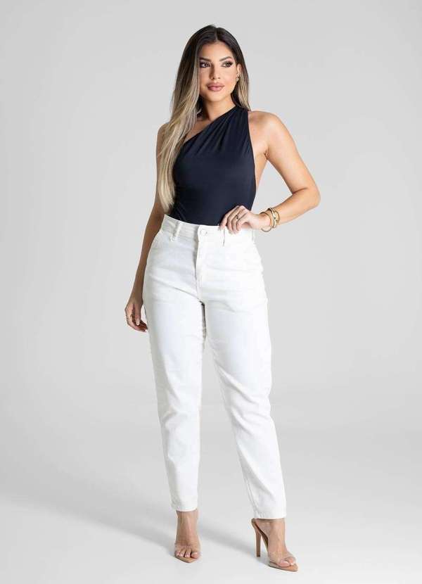 Sawary - Calça Sarja Sawary Mom - 281312 Bege 2