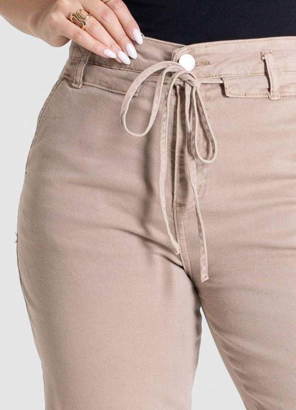 Sawary - Calça Sarja Sawary Mom - 281533 Bege 5