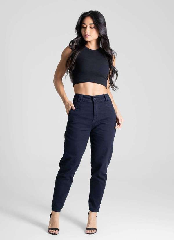 Sawary - Calça Sarja Sawary Mom - 281549 Azul 2