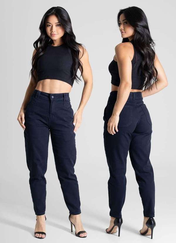 Sawary - Calça Sarja Sawary Mom - 281549 Azul 6