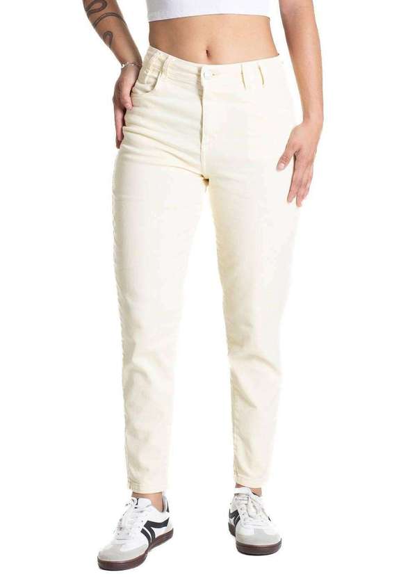 Sawary - Calça Sarja Sawary Mom - 281690 Amarelo